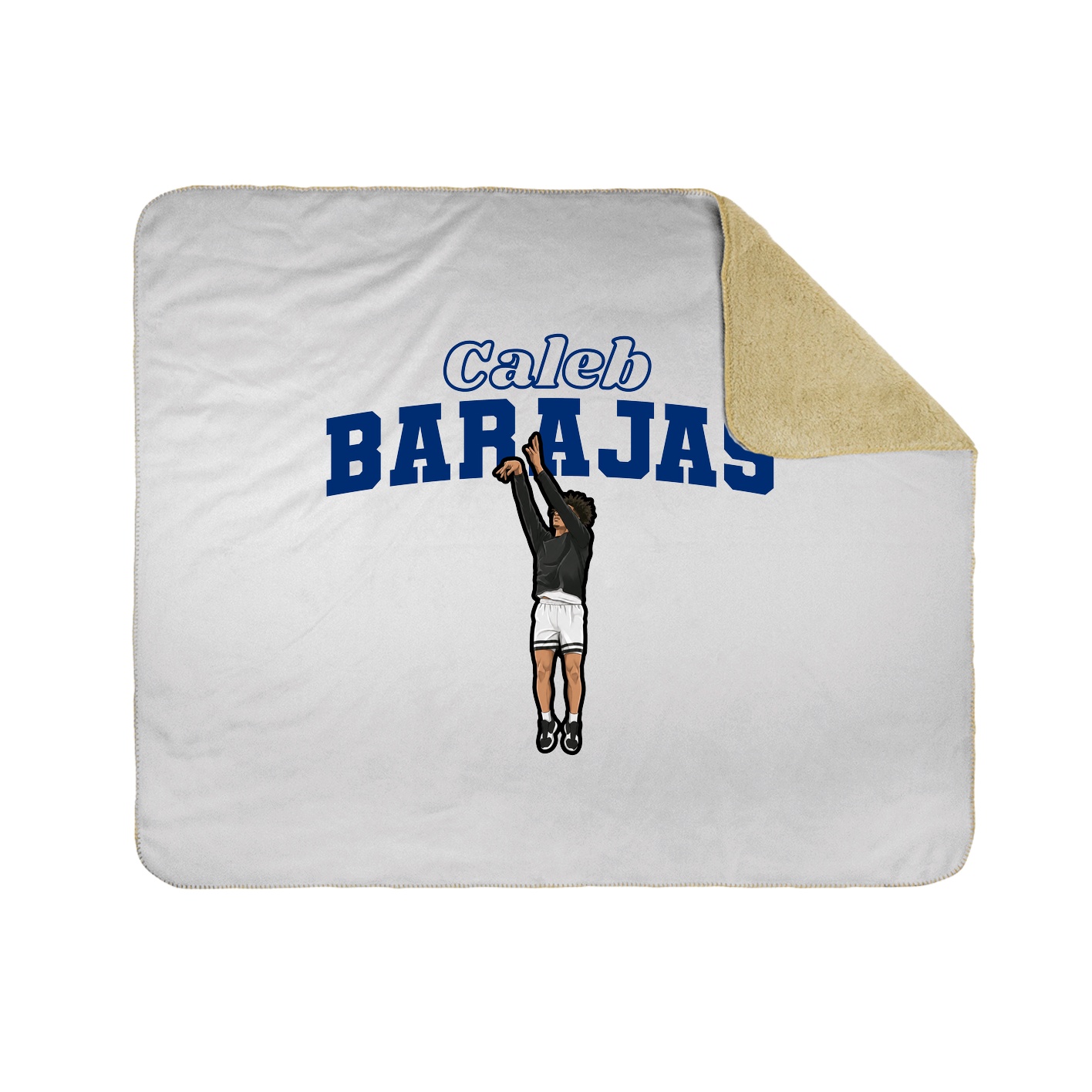 Throw Blanket — Name Arch in White