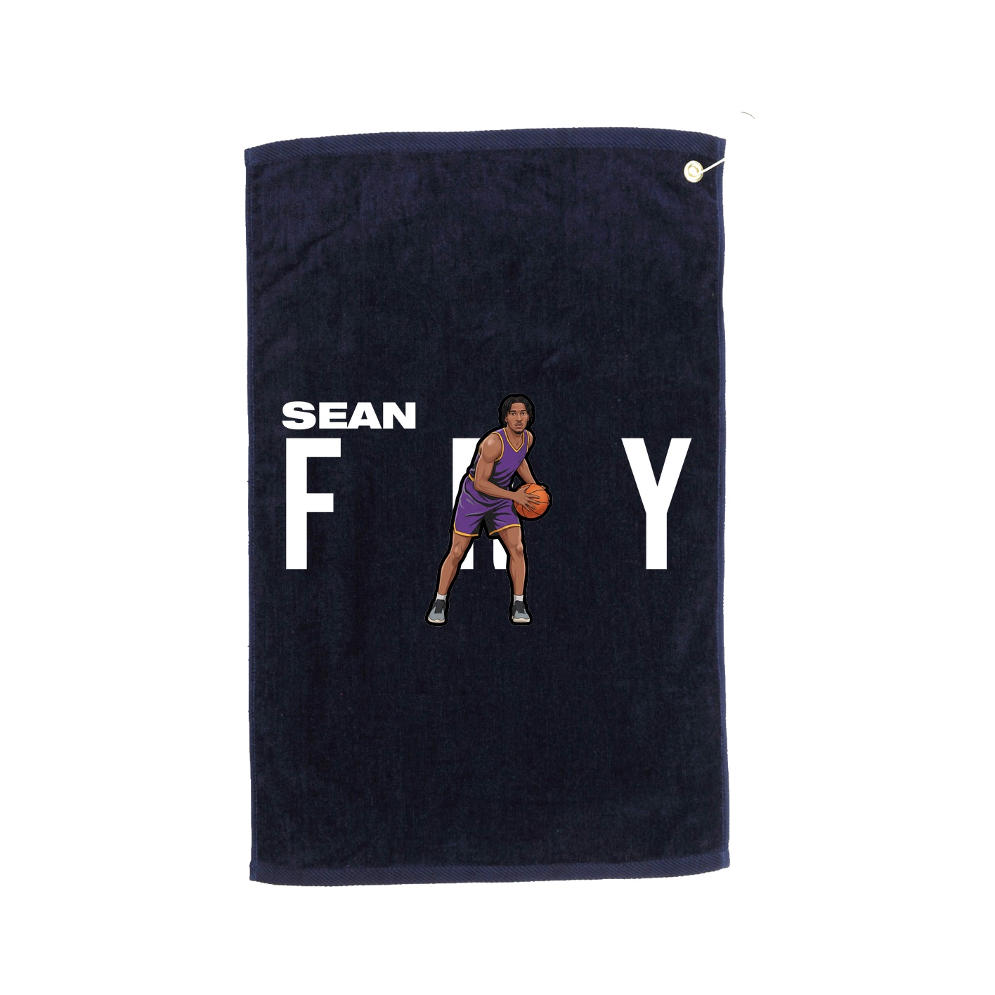 Golf Towel — Player Name in Navy