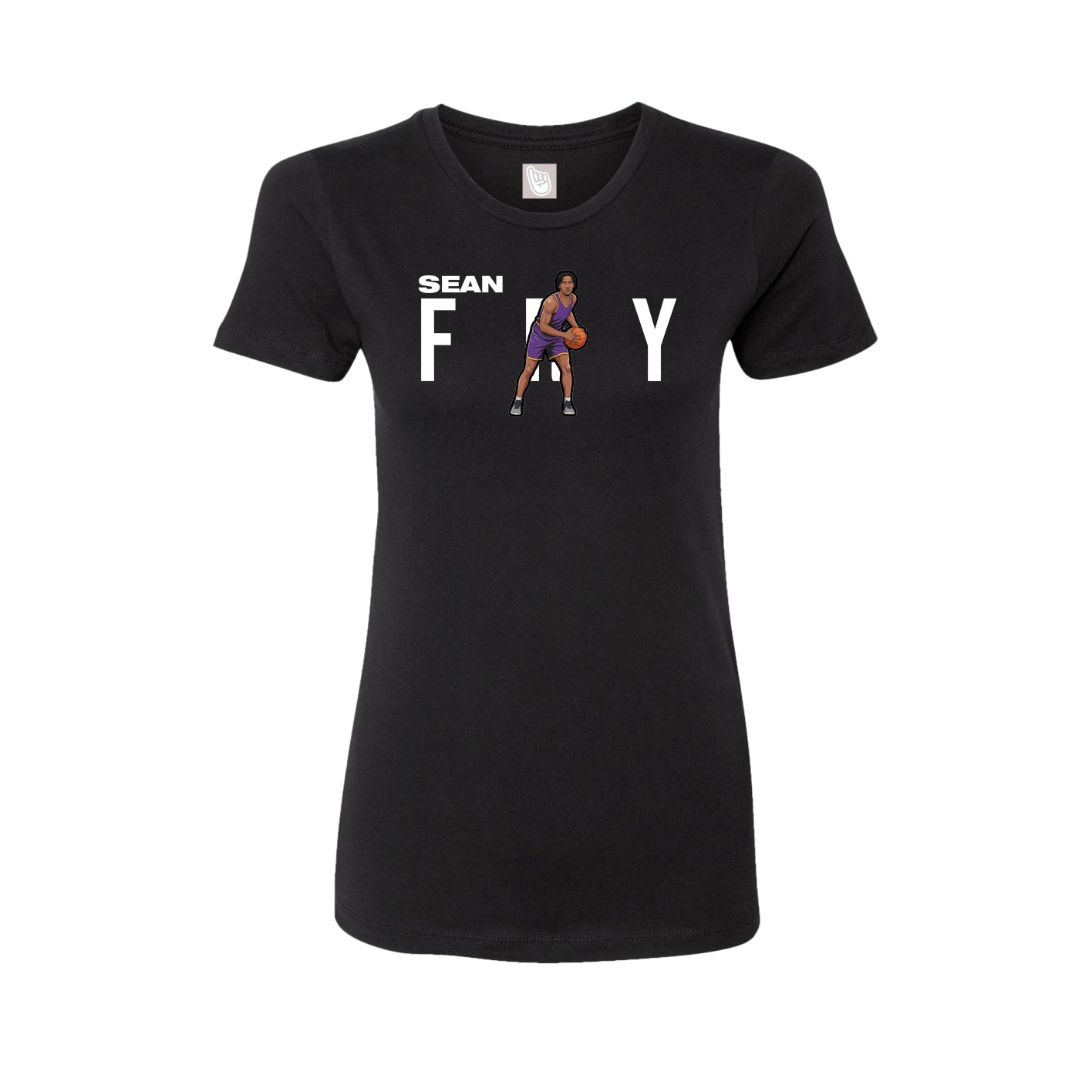 Fitted Women's Tee — Player Name in Black
