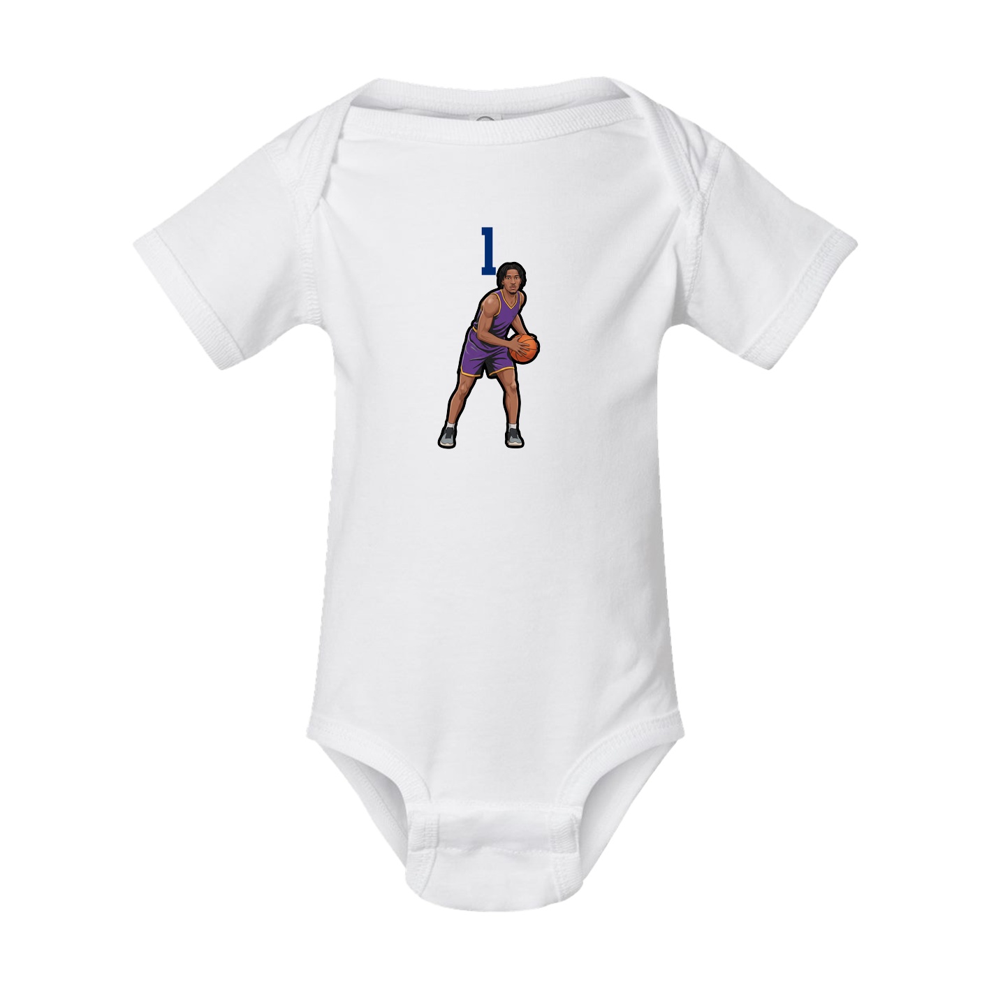 Baby Onesie — Number Top in White