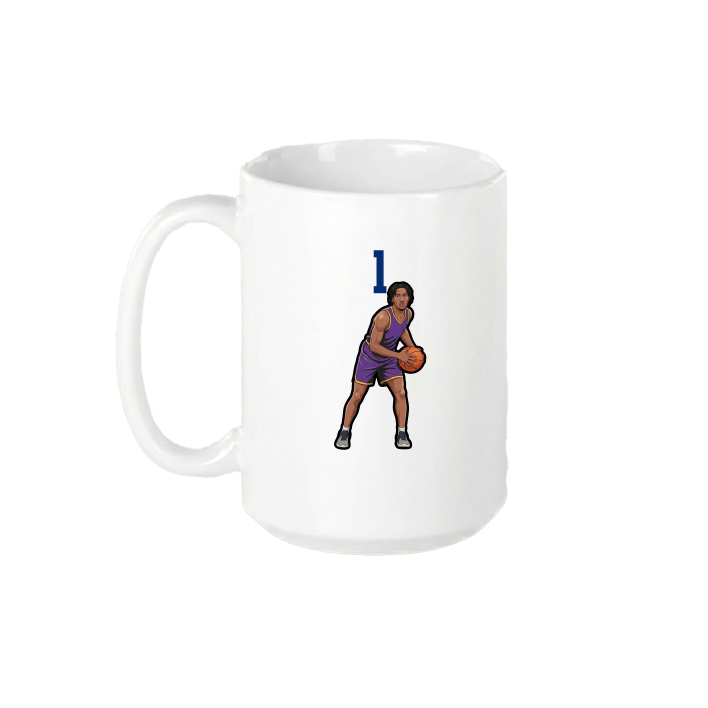 15oz Coffee Mug — Number Top in White