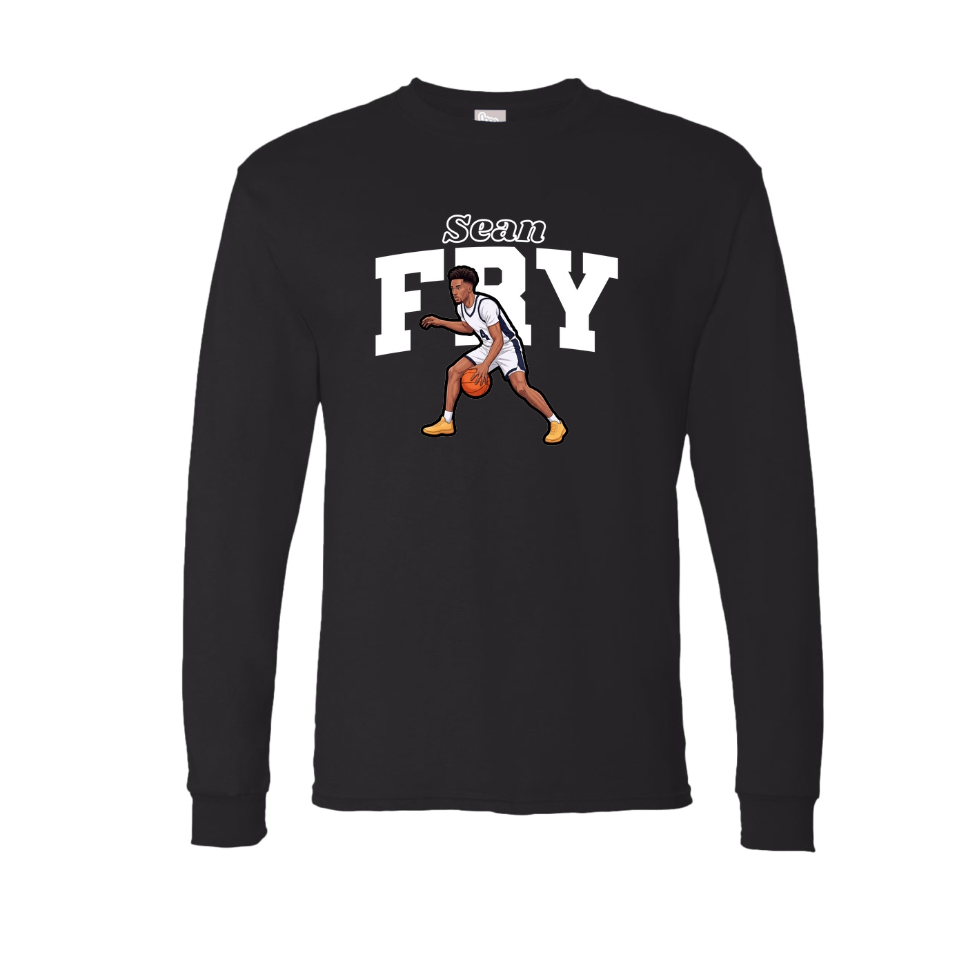 Long Sleeve Tee — Name Arch in Black
