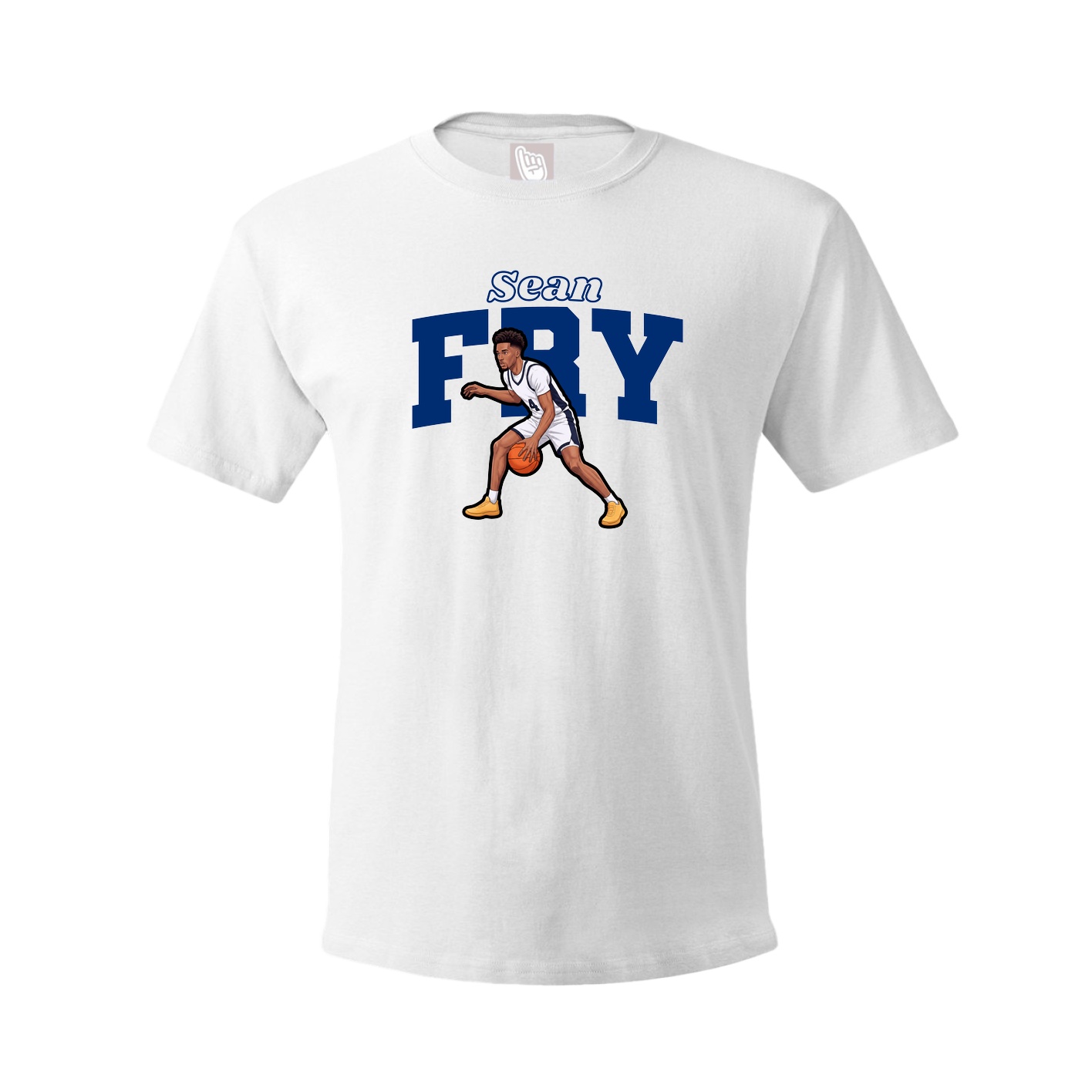 Youth Tee — Name Arch in White