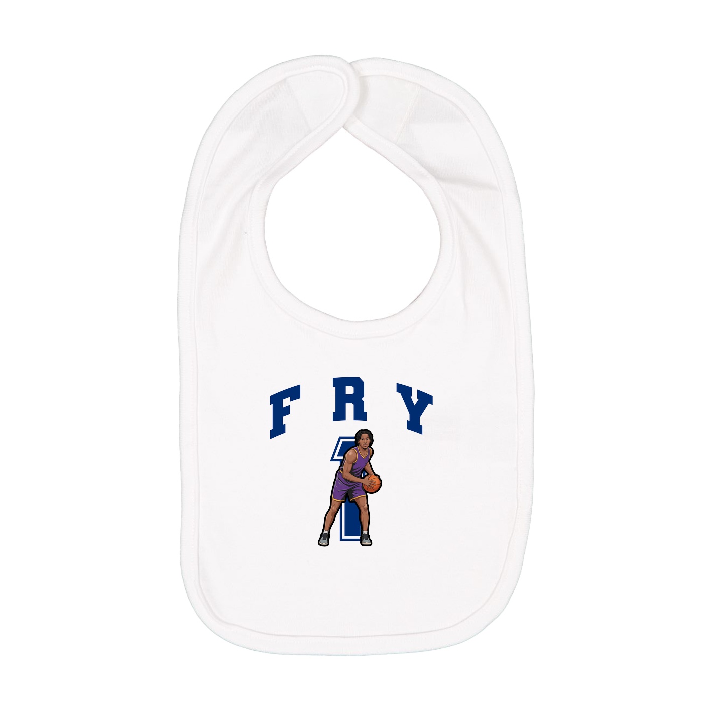 Infant Bib — Number in White
