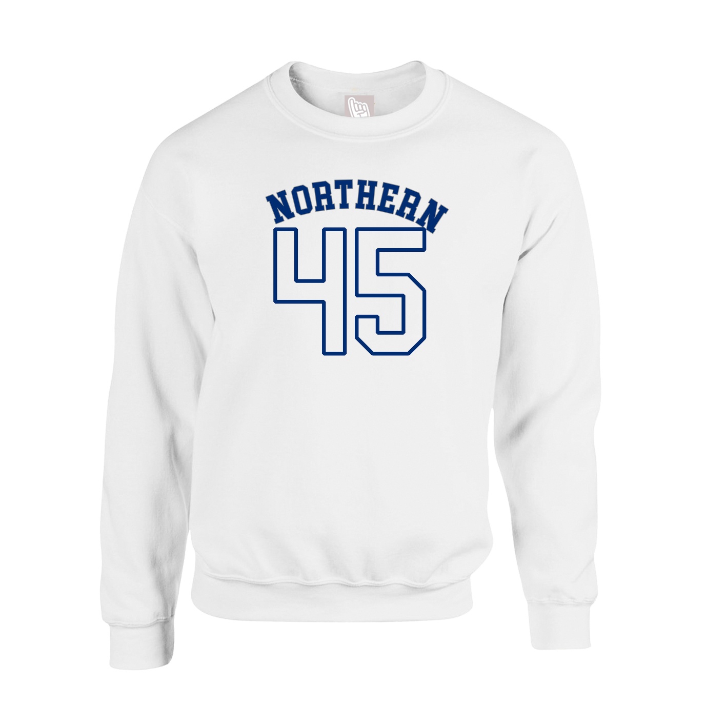 Fleece Crew — Shirsey Arch in White