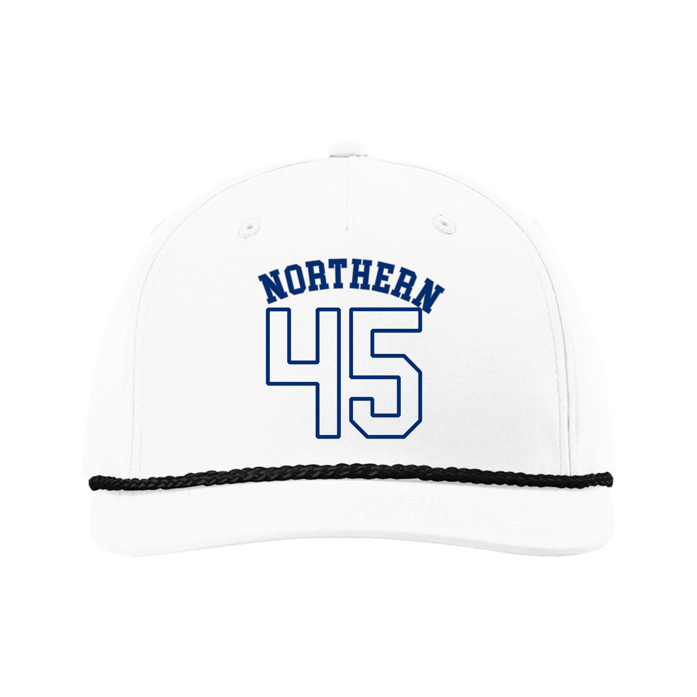 Five-Panel Classic Rope Cap — Shirsey Arch in White