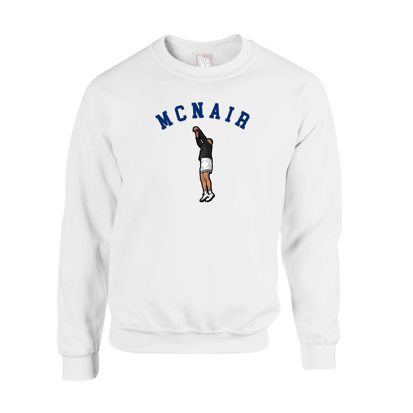 Fleece Crew — Shirsey Arch in White