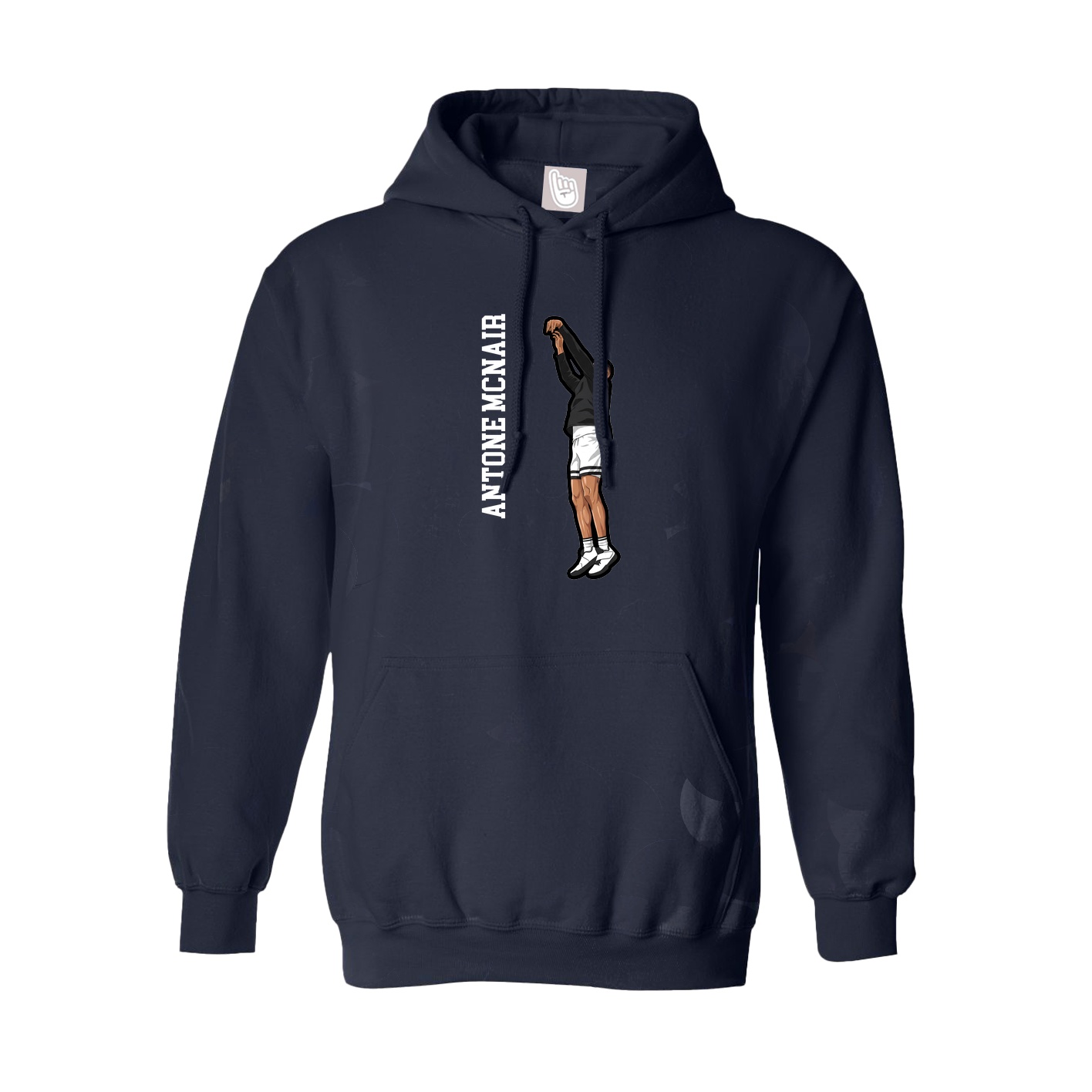 Youth Hoodie — Name Vertical in Navy