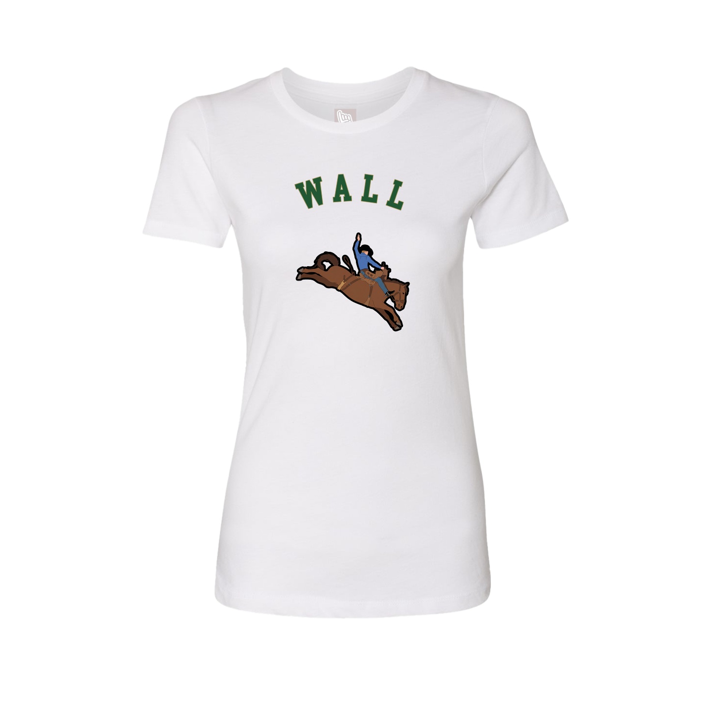 Fitted Women's Tee — Shirsey Arch in White