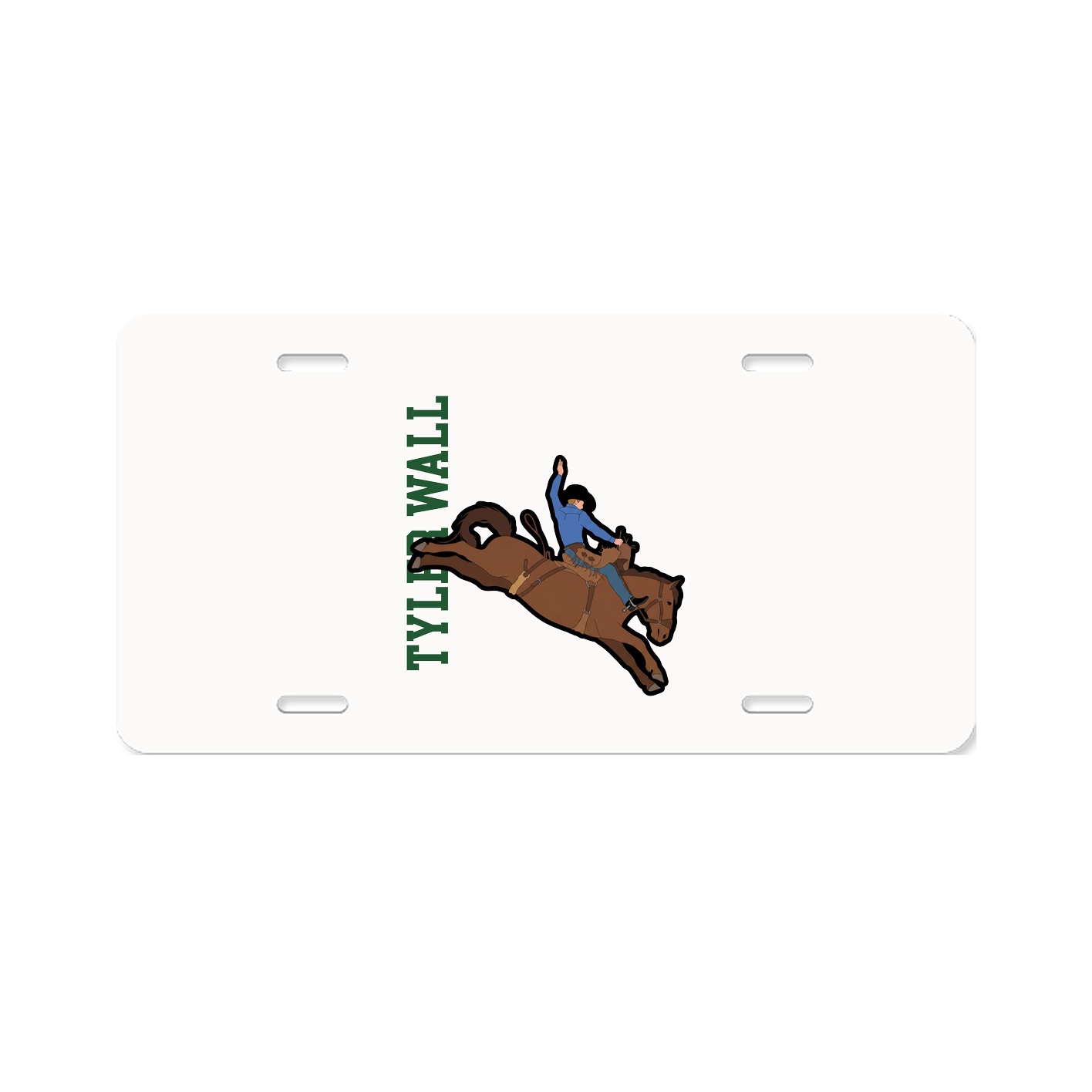 License Plate — Name Vertical in Classic