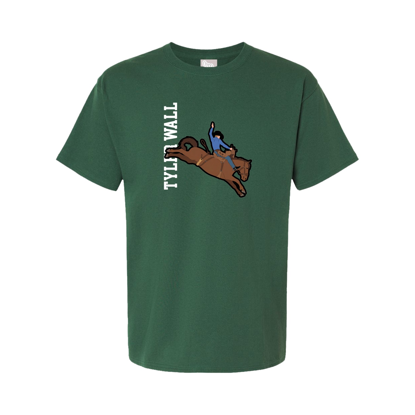 Youth Tee — Name Vertical in Green