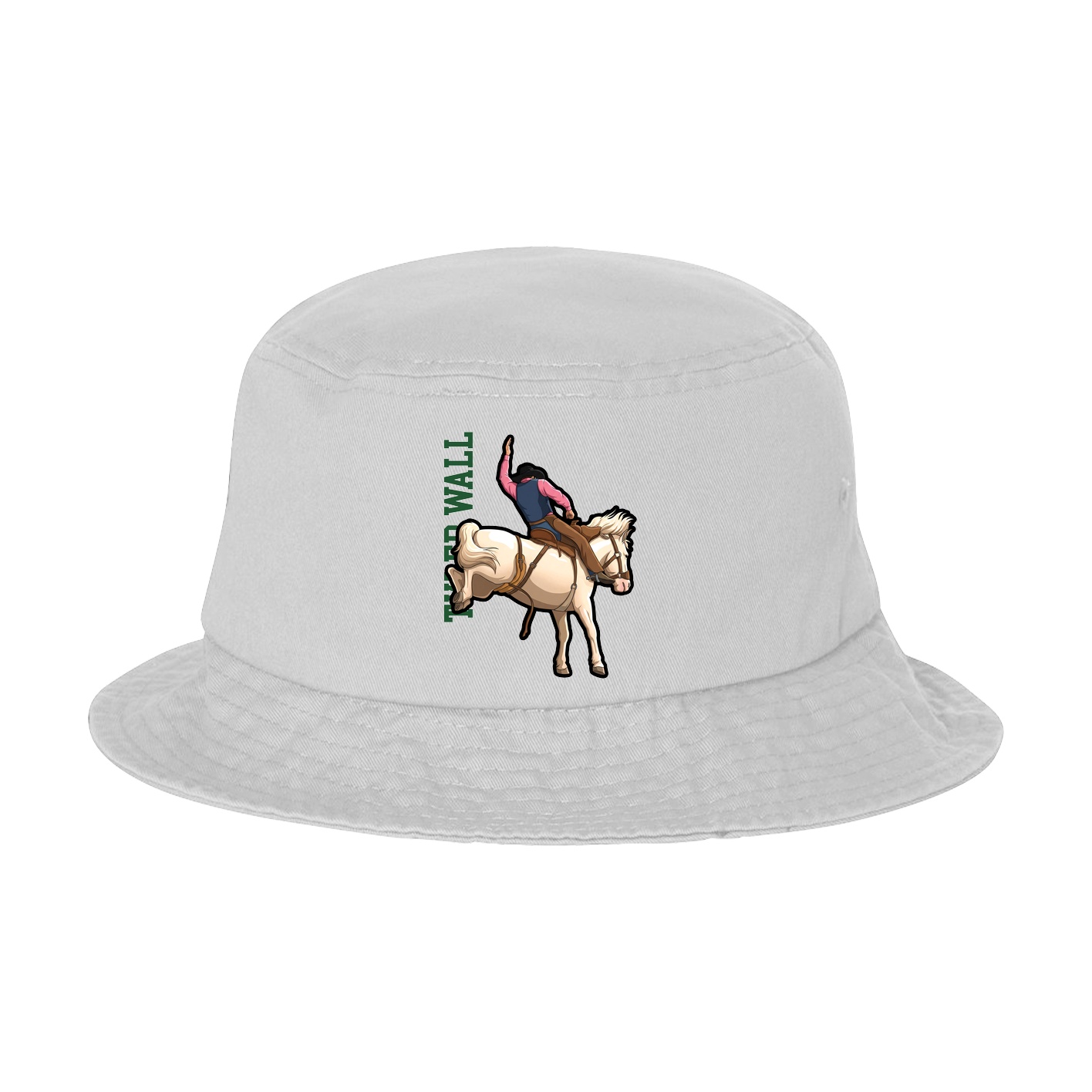 Bucket Cap — Name Vertical in White