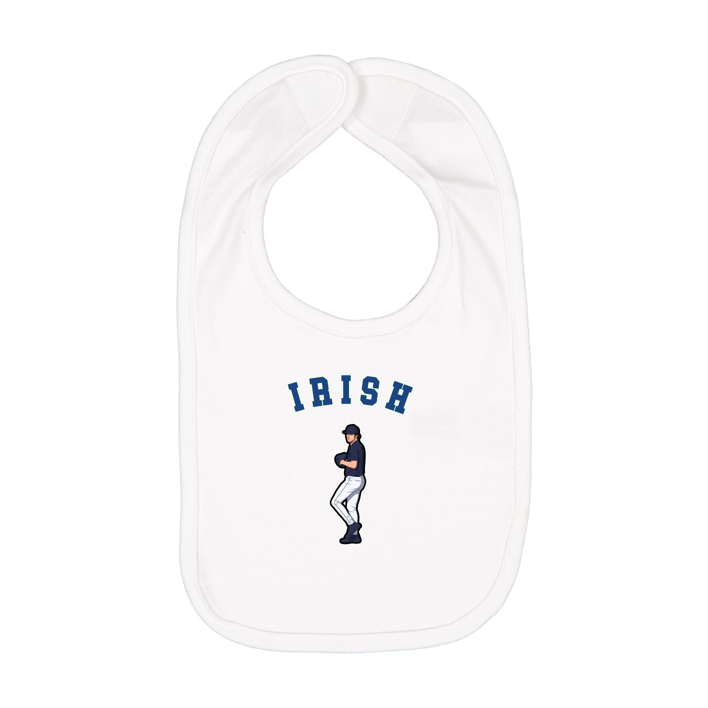 Infant Bib — Shirsey Arch in White