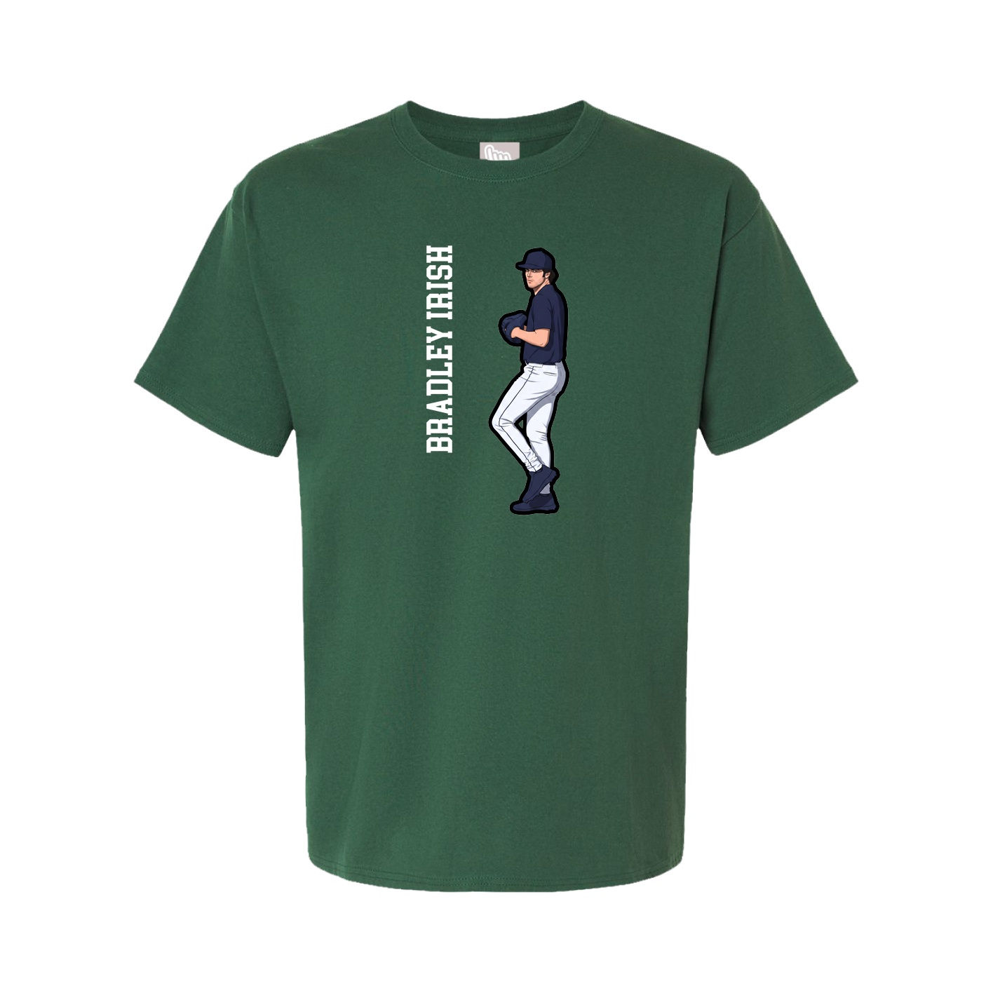 Youth Tee — Name Vertical in Green