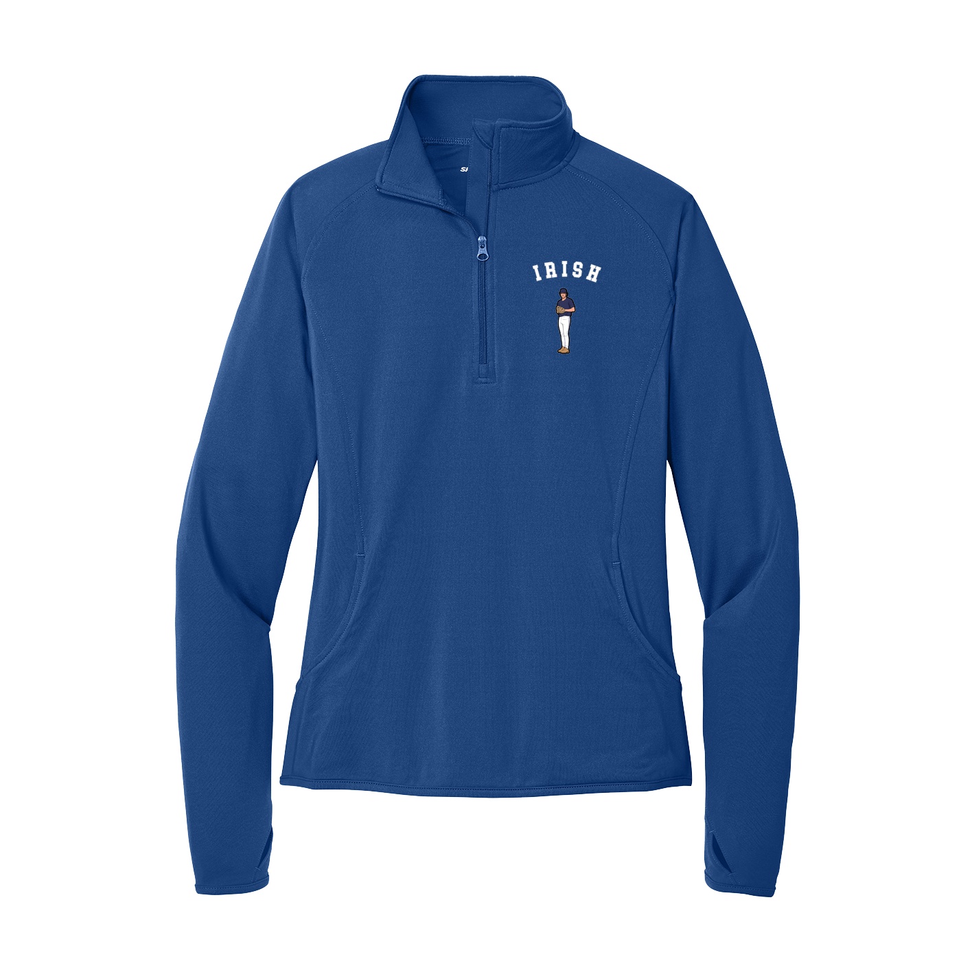 Women's Q-Zip Pullover — Shirsey Arch in Royal