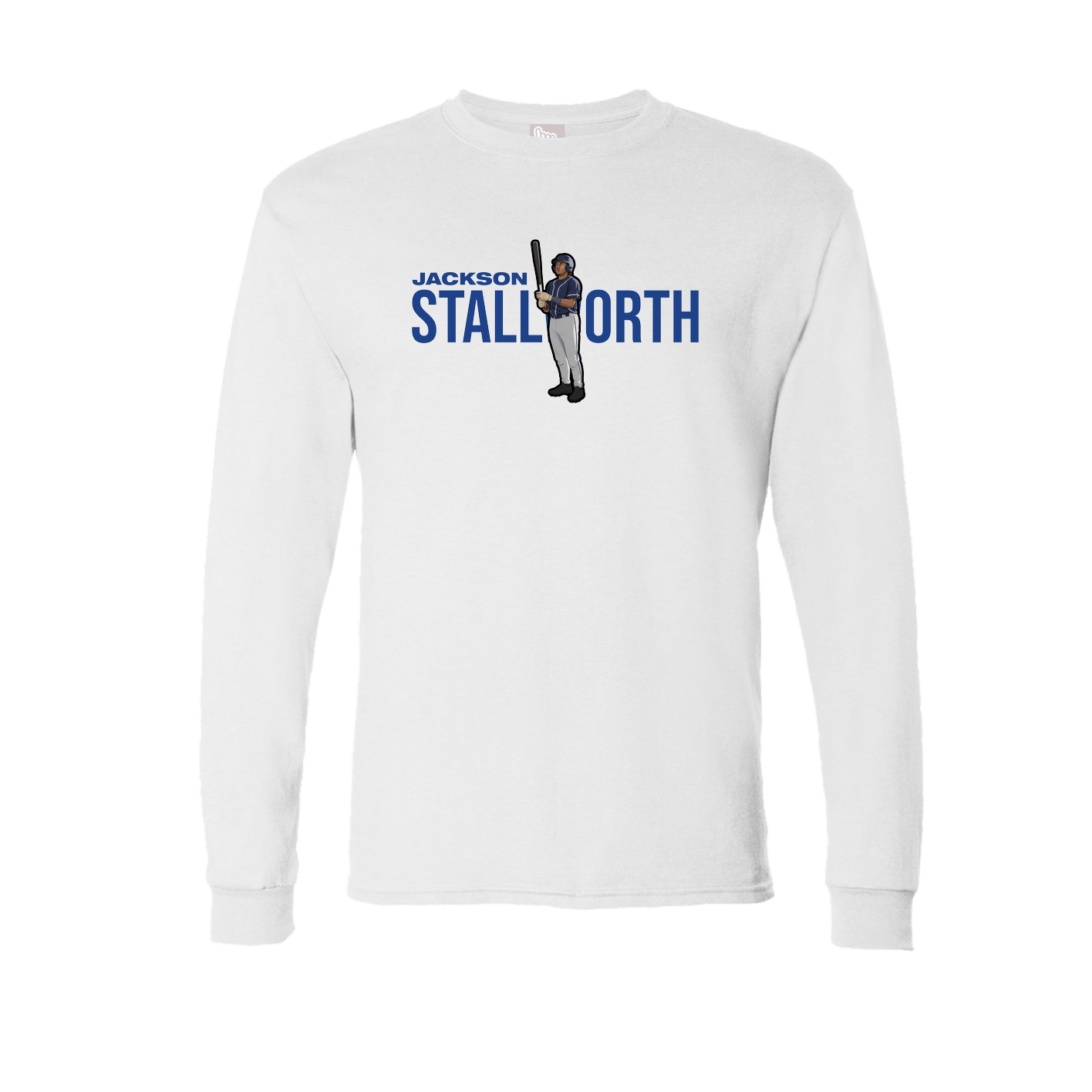 Long Sleeve Tee — Player Name in White