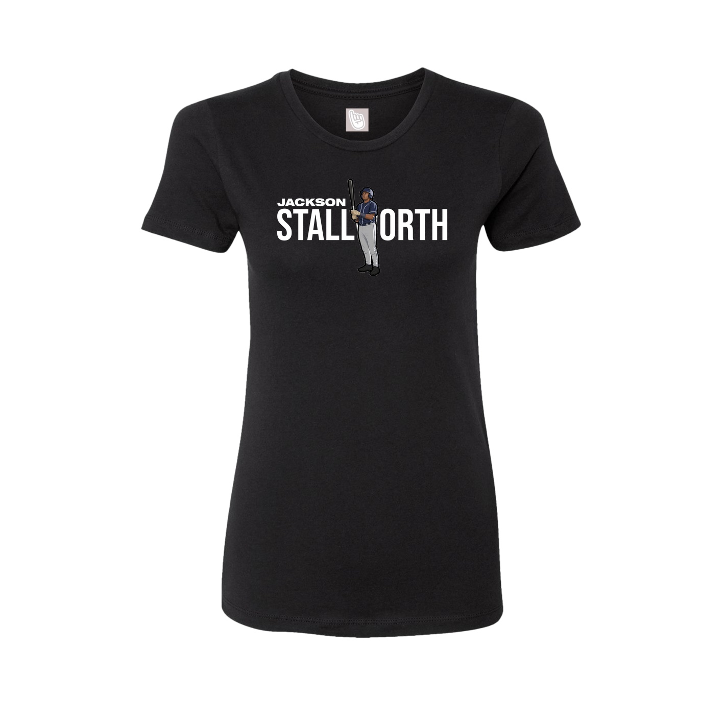 Fitted Women's Tee — Player Name in Black