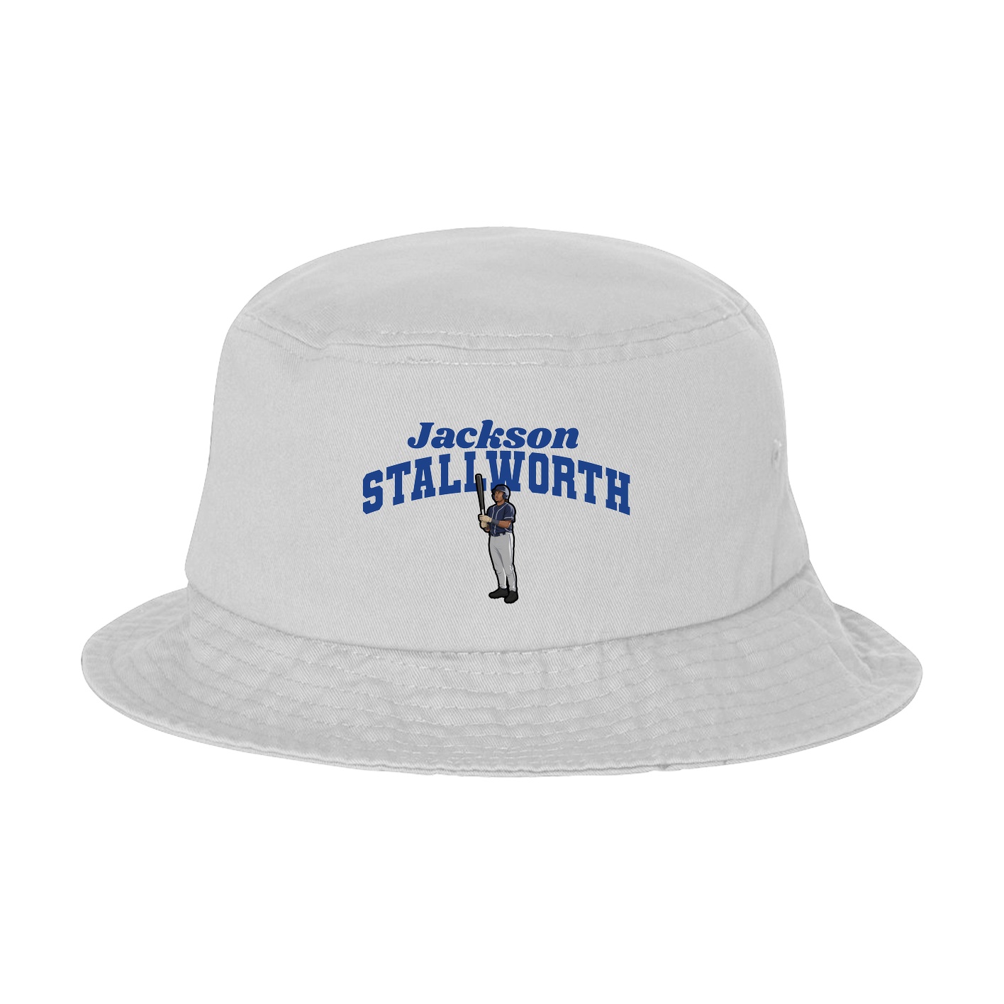 Bucket Cap — Signature Arch in White