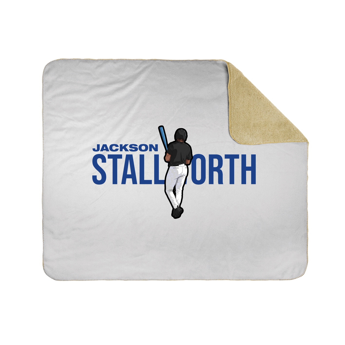 Throw Blanket — Player Name in White