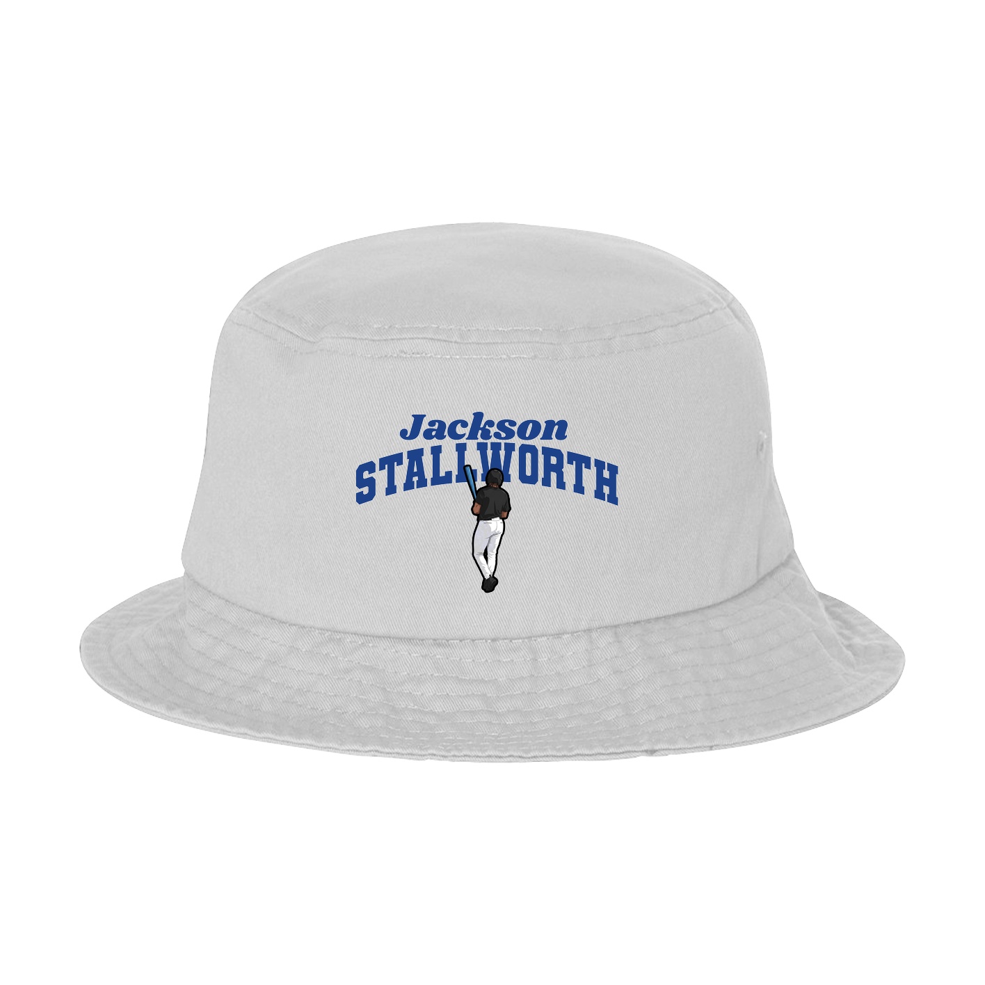 Bucket Cap — Signature Arch in White