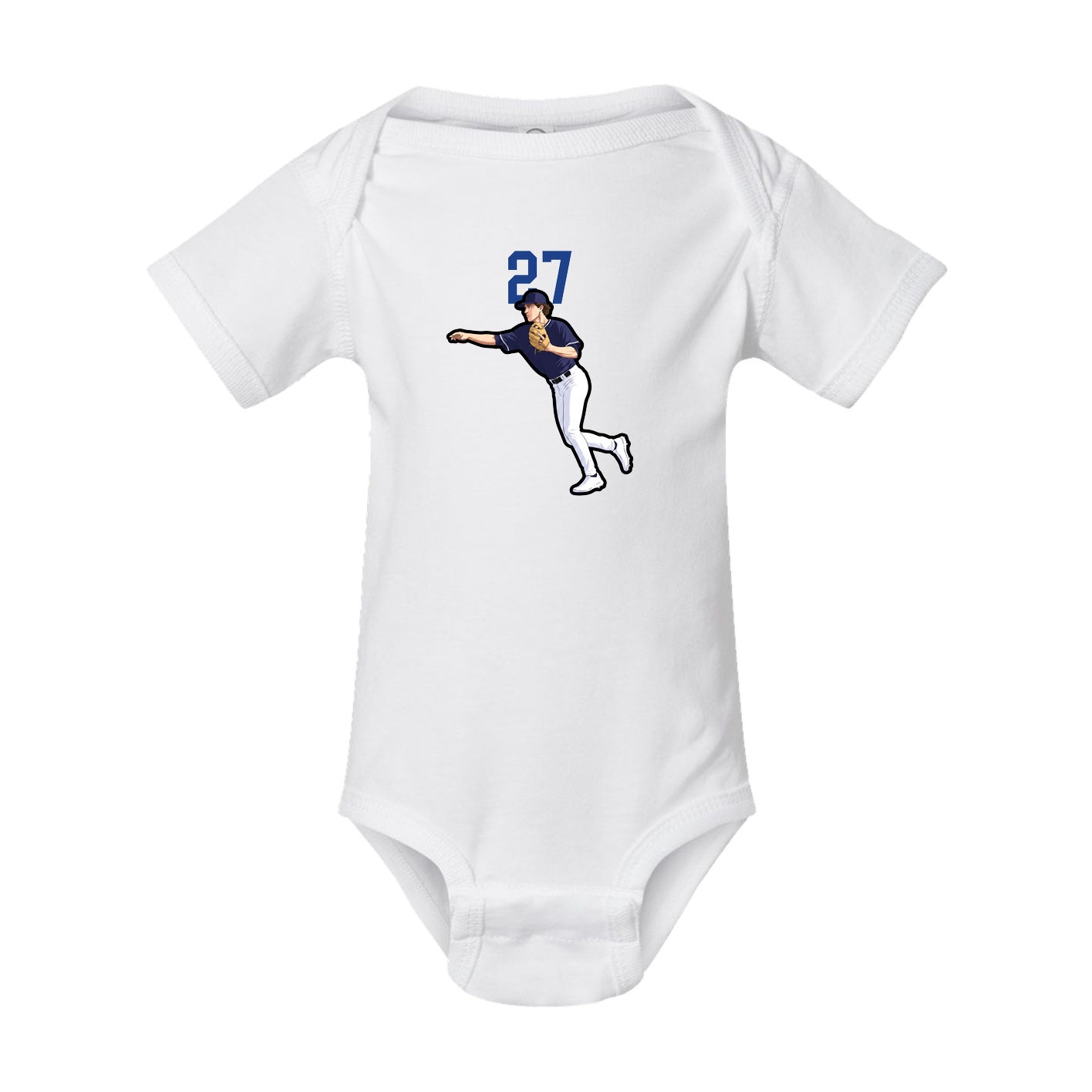 Baby Onesie — Number Top in White