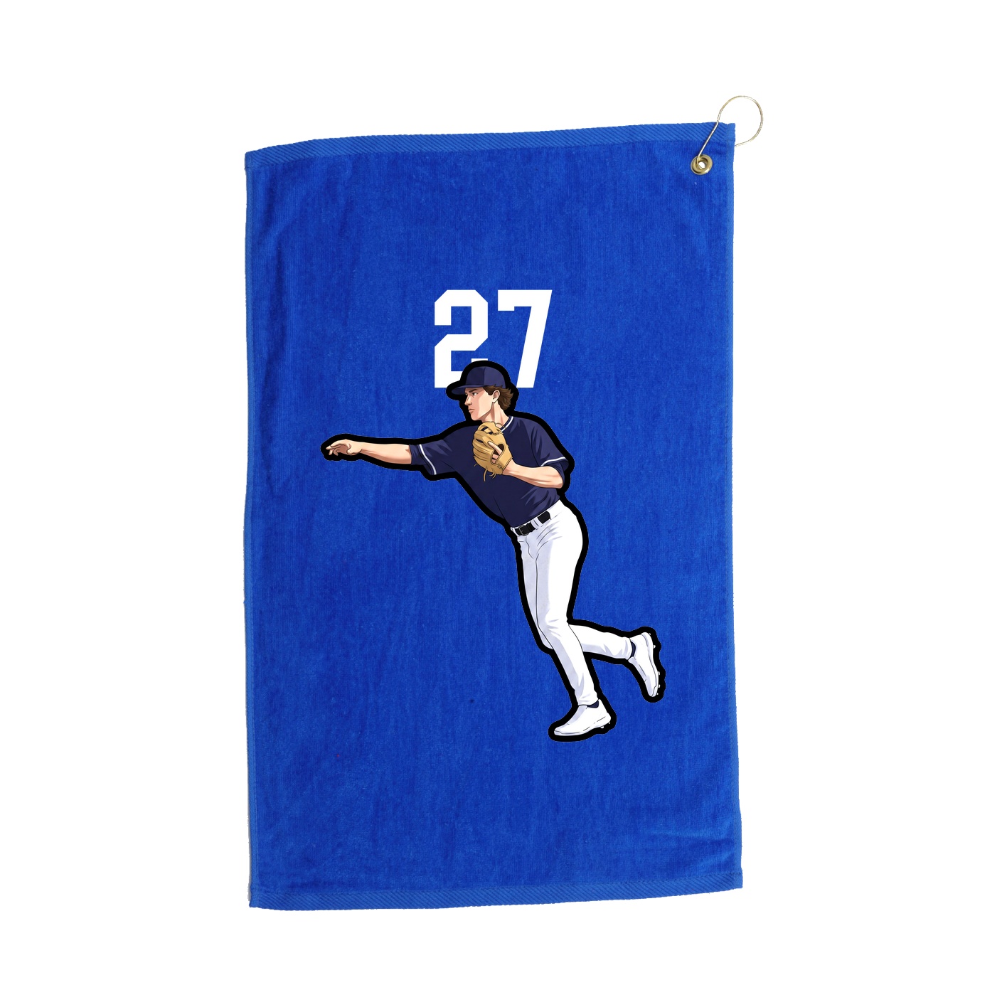 Golf Towel — Number Top in Royal