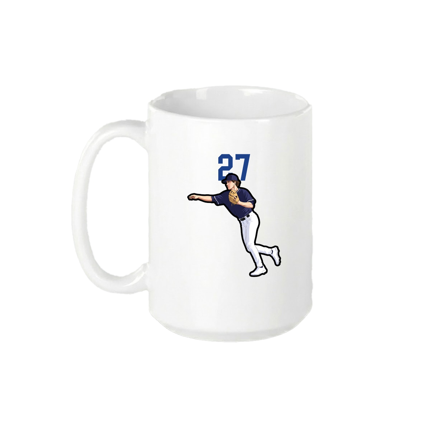 15oz Coffee Mug — Number Top in White