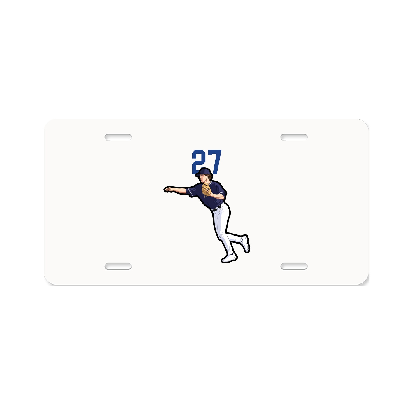 License Plate — Number Top in Classic