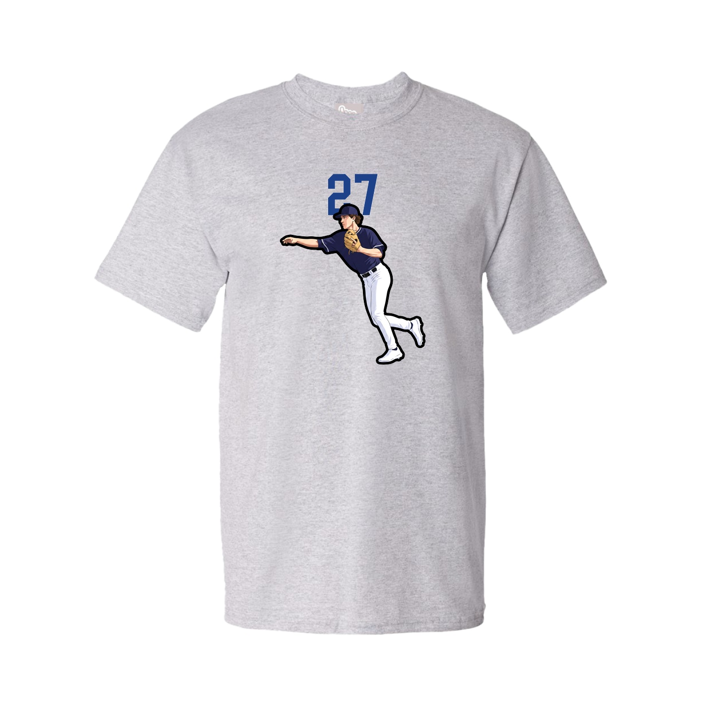 Youth Tee — Number Top in Grey