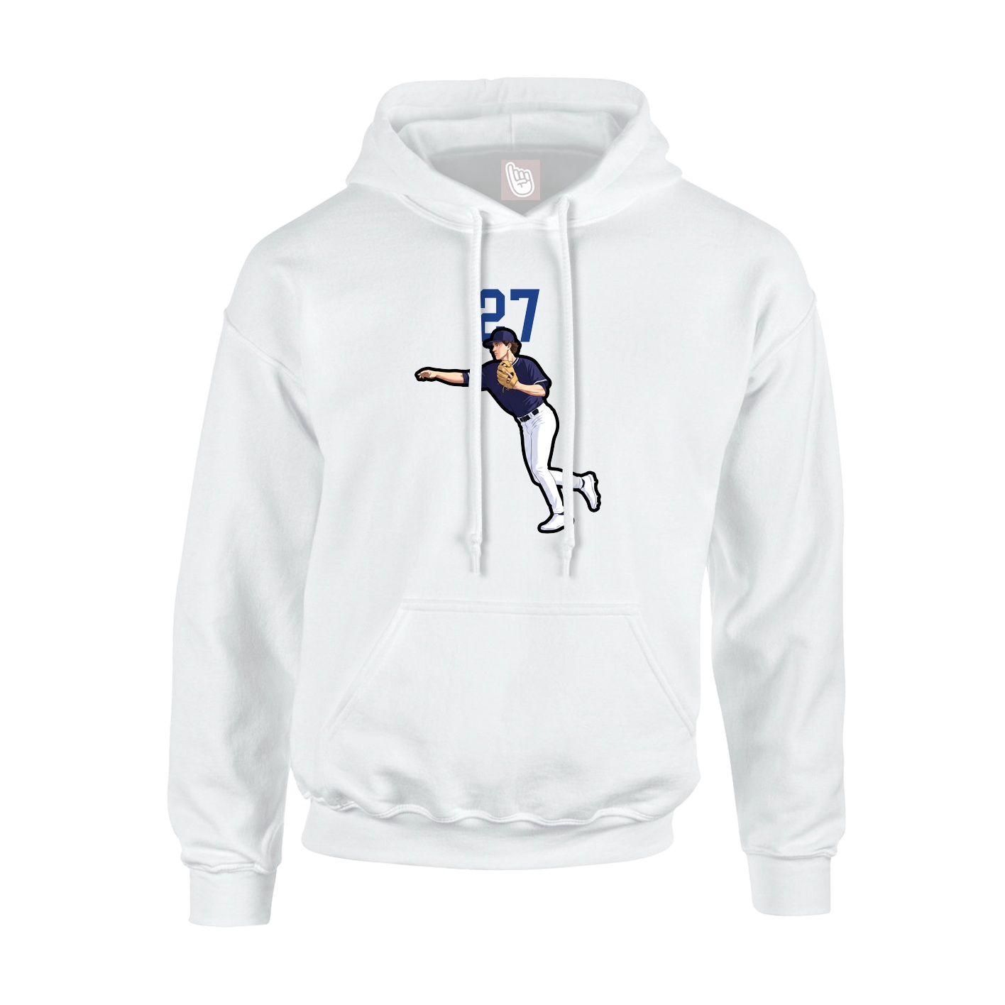 Hoodie — Number Top in White