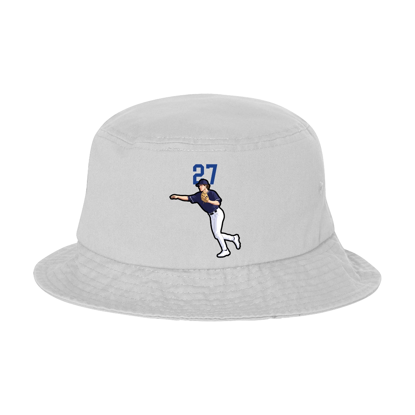 Bucket Cap — Number Top in White