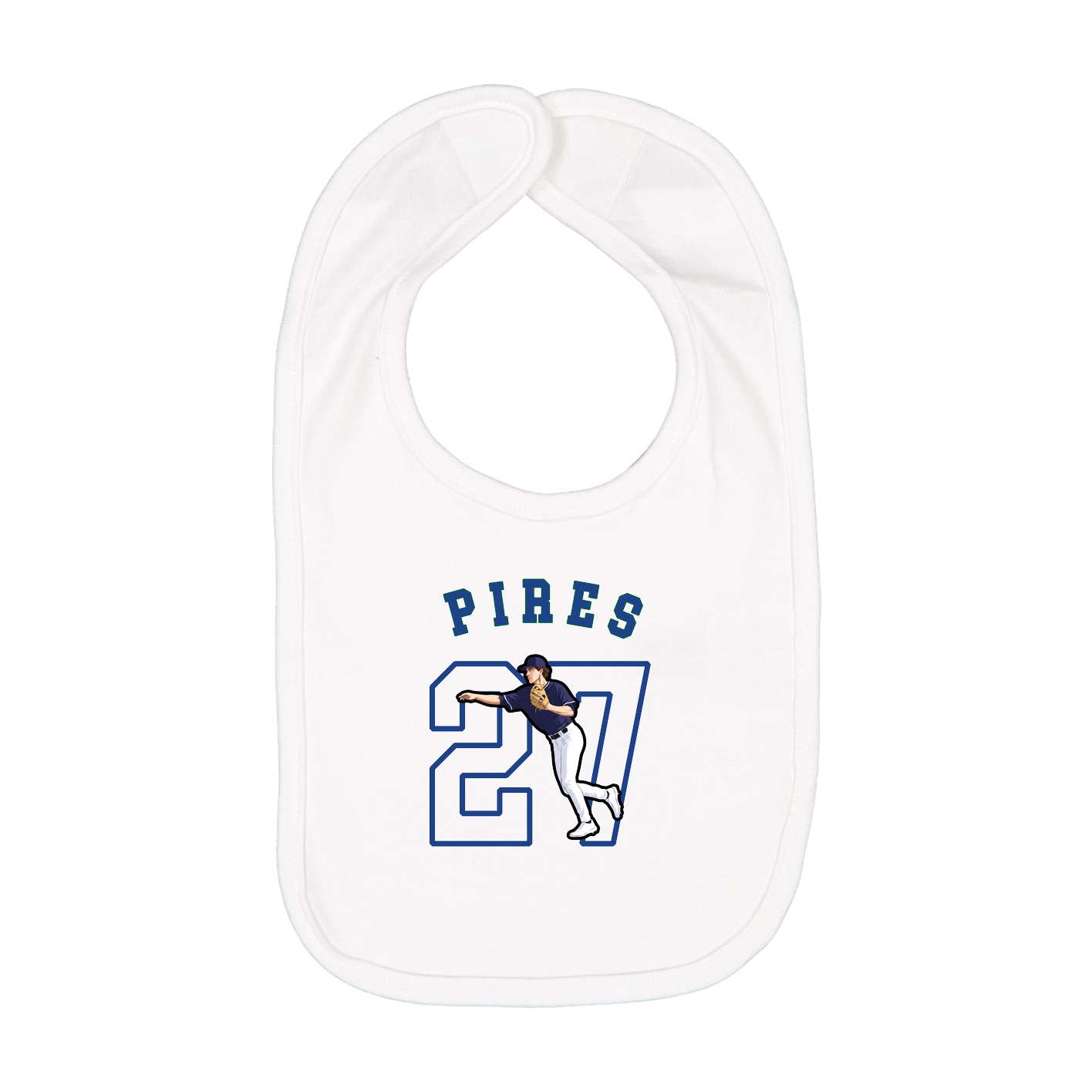Infant Bib — Shirsey Arch in White