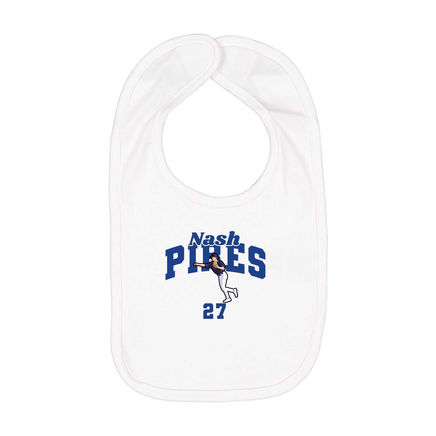 Infant Bib — Signature Arch in White