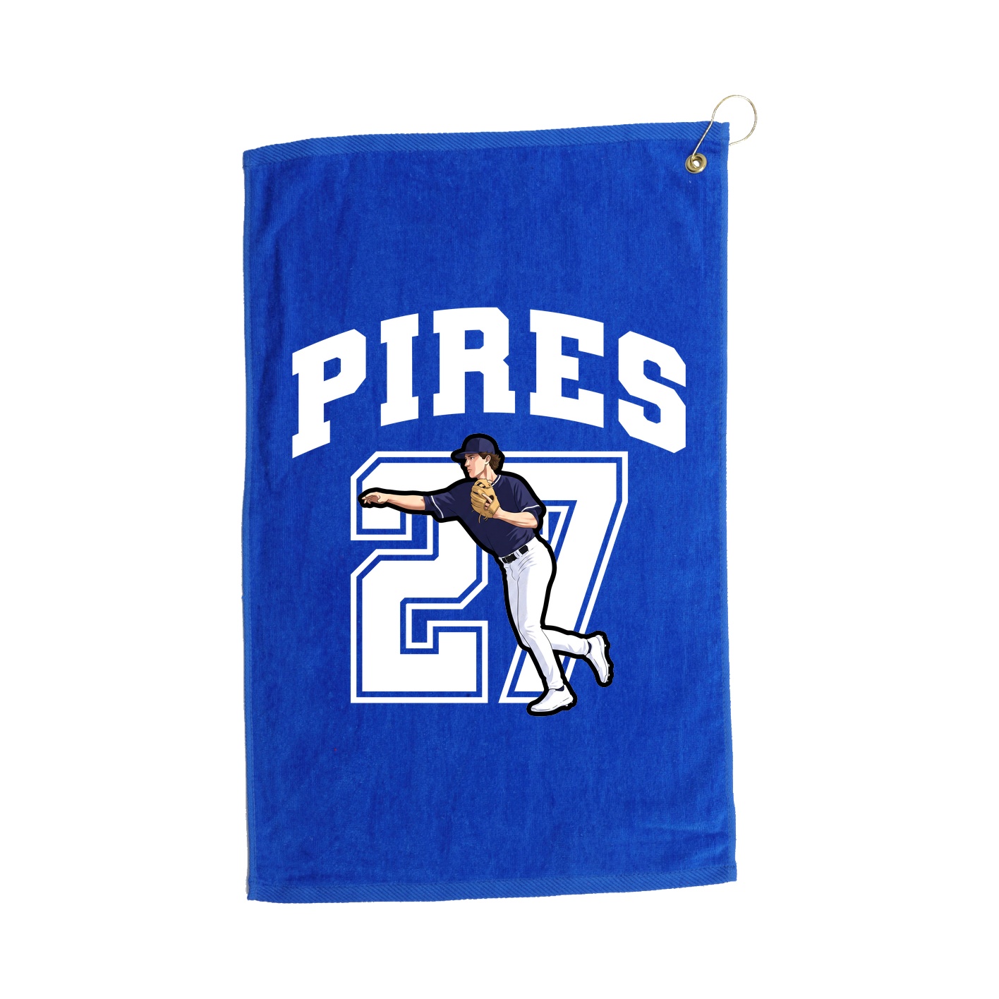 Golf Towel — Number in Royal