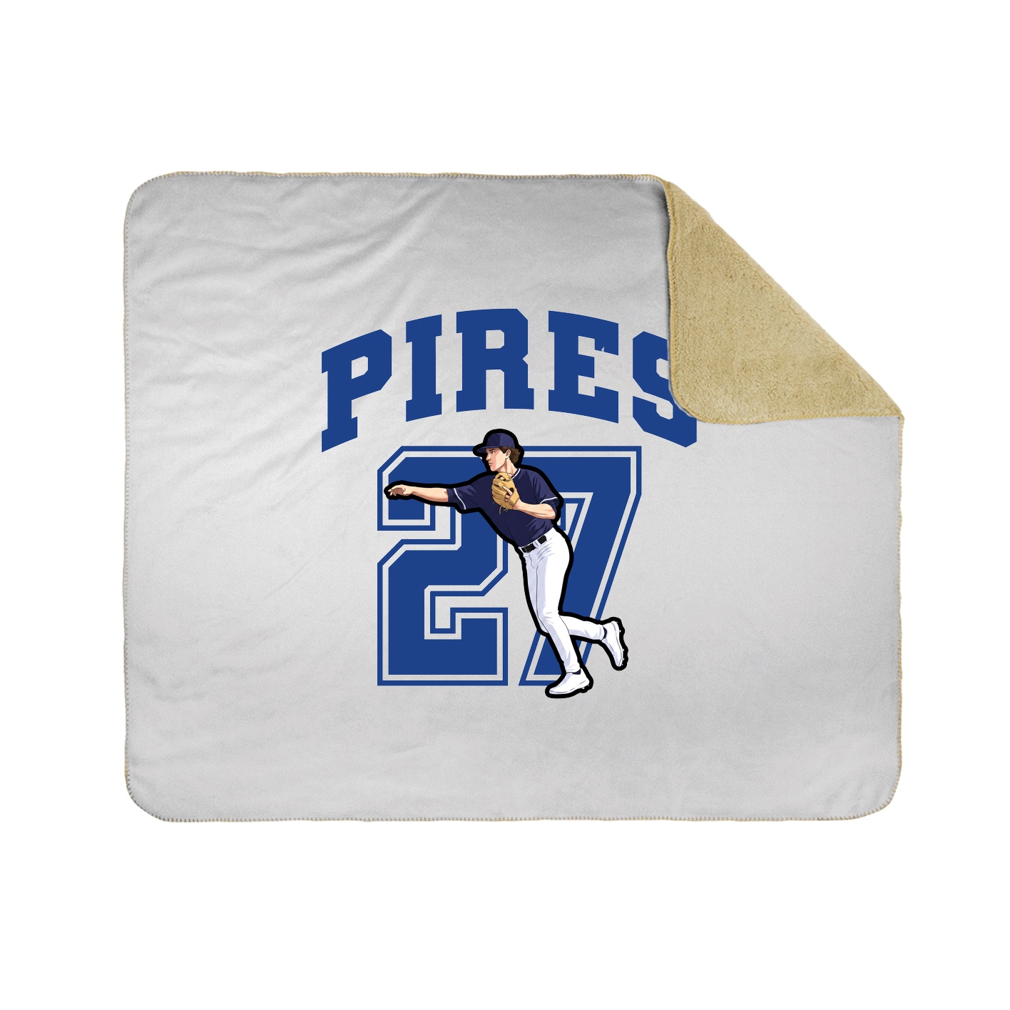 Throw Blanket — Number in White