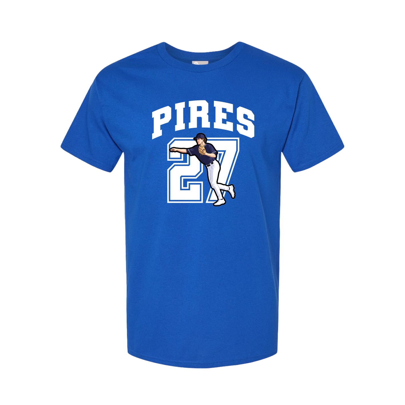 Youth Tee — Number in Royal