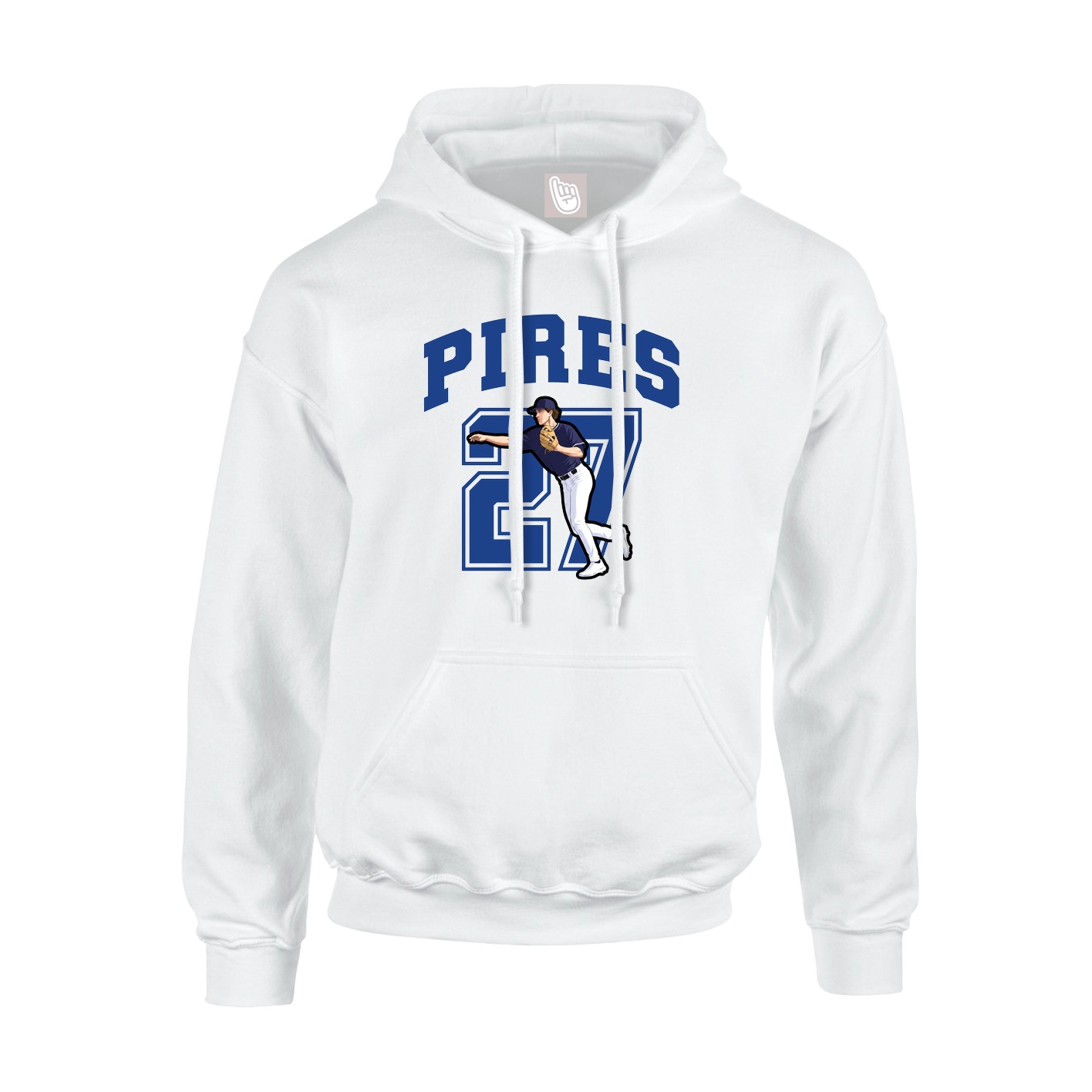 Youth Hoodie — Number in White