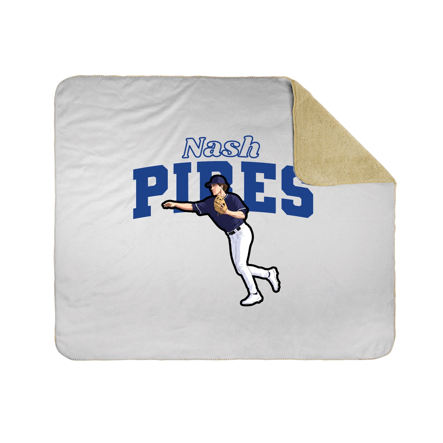 Throw Blanket — Name Arch in White