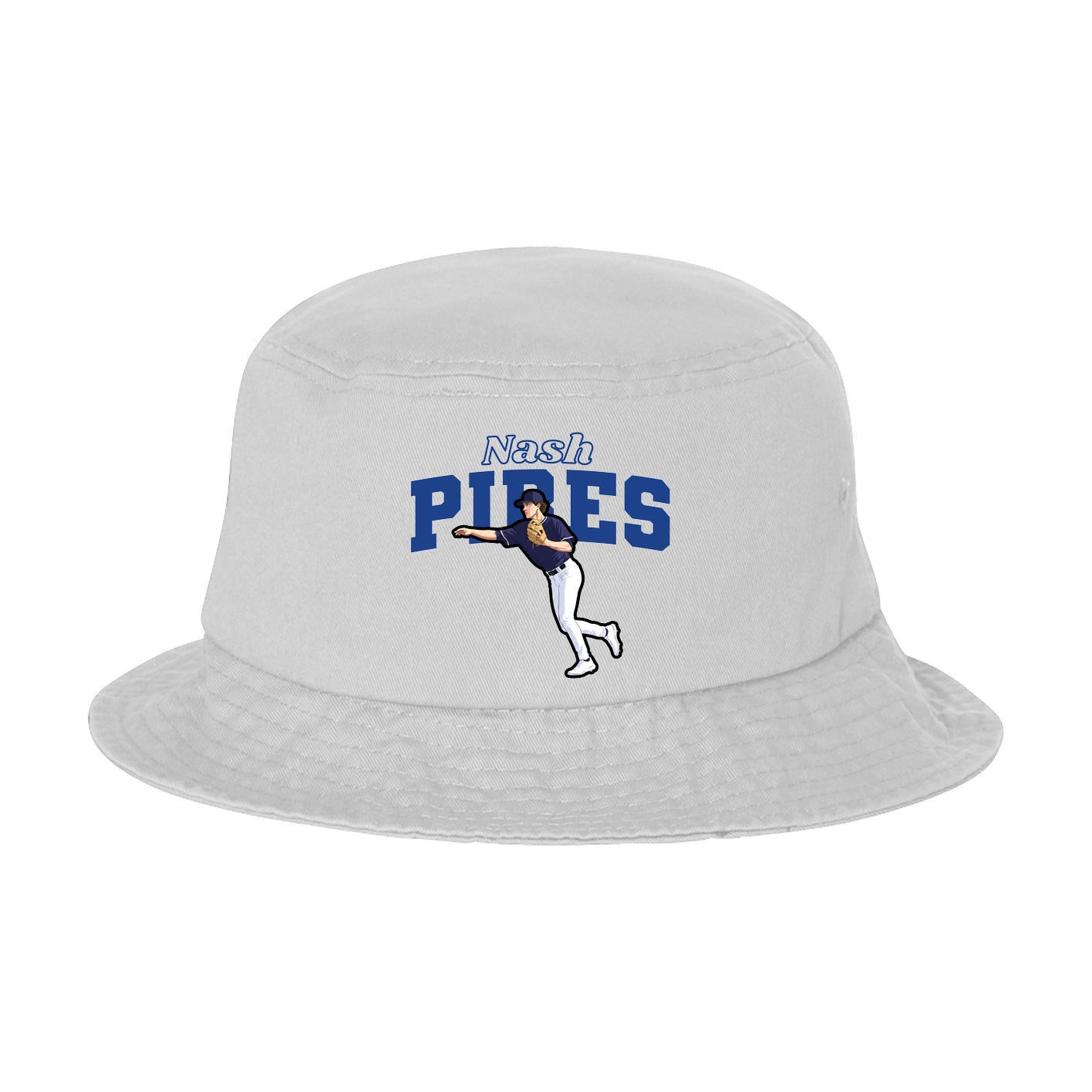 Bucket Cap — Name Arch in White