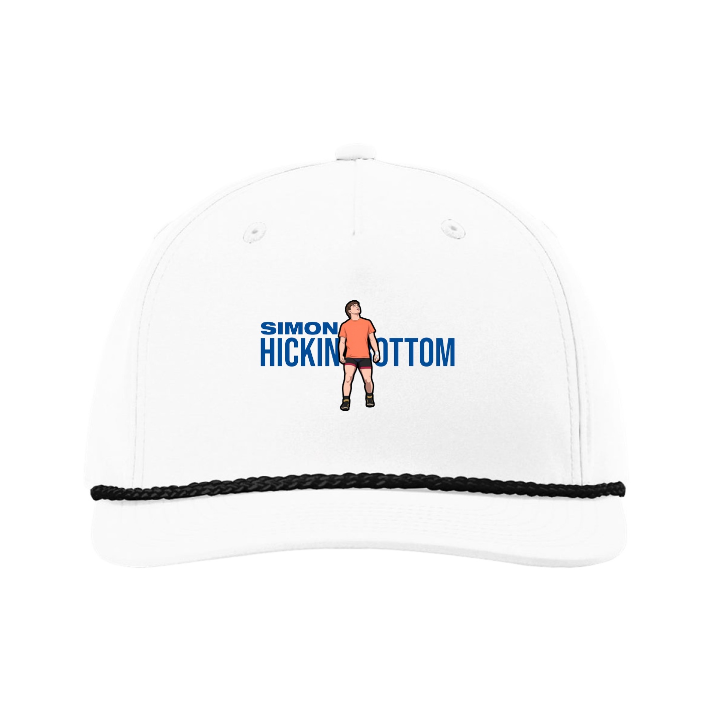 Five-Panel Classic Rope Cap — Player Name in White