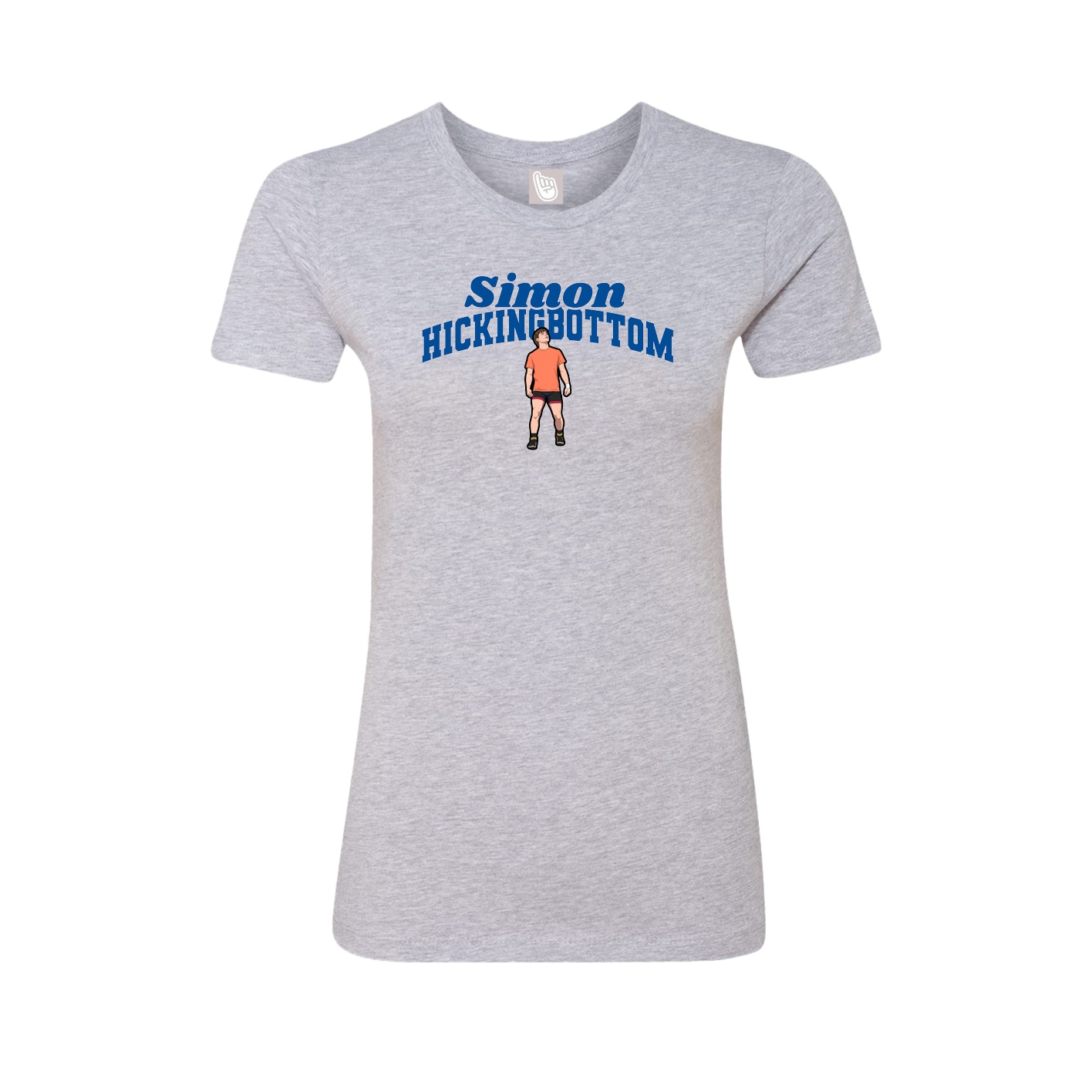 Fitted Women's Tee — Signature Arch in Grey