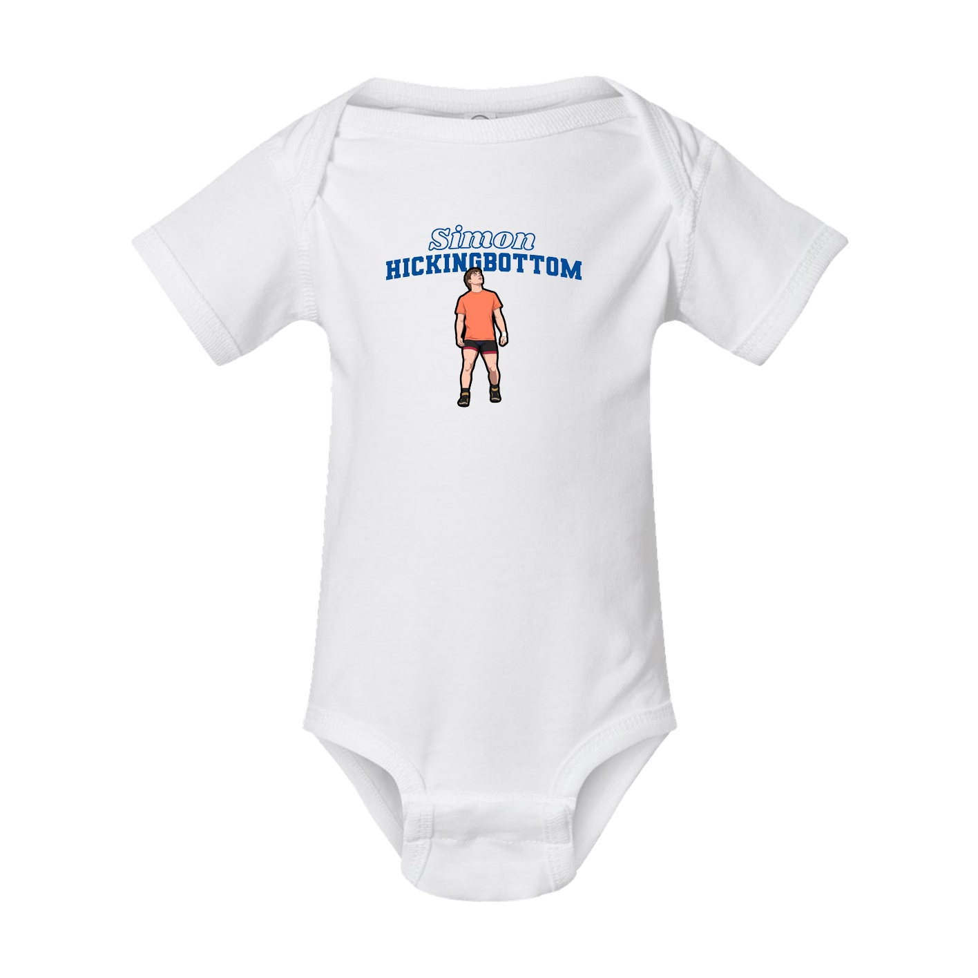 Baby Onesie — Name Arch in White