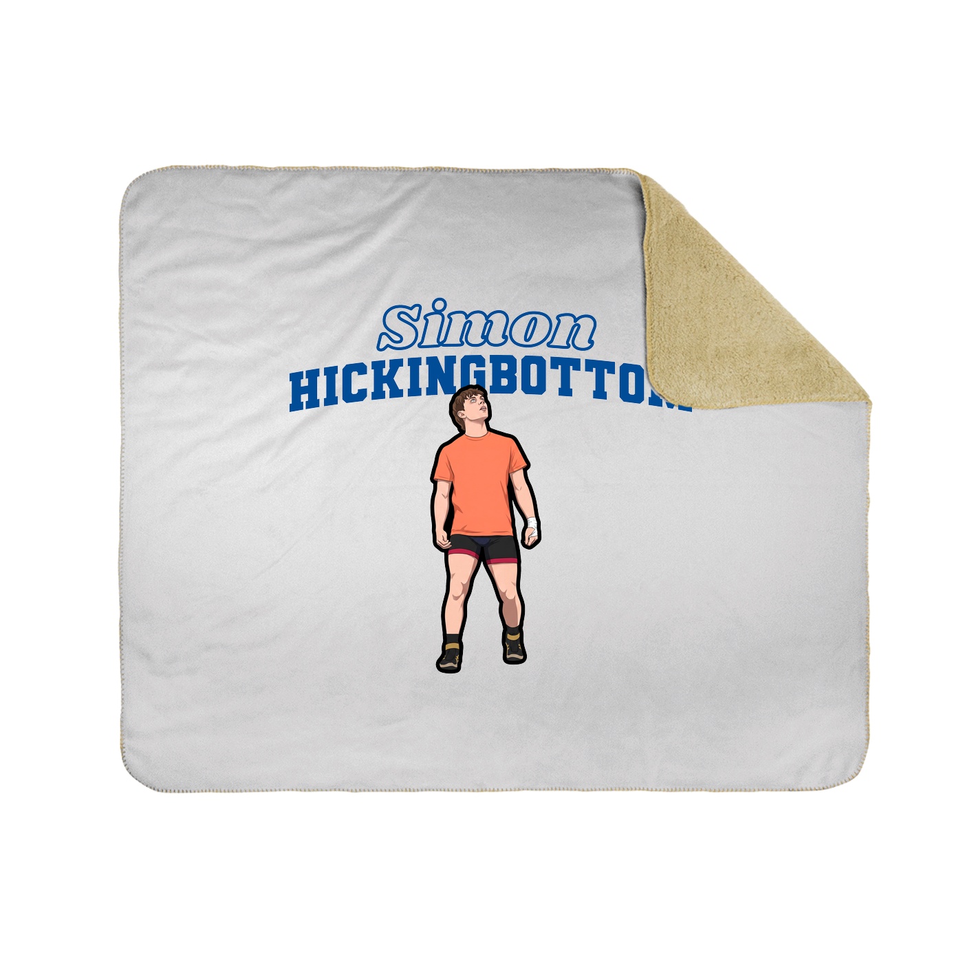 Throw Blanket — Name Arch in White