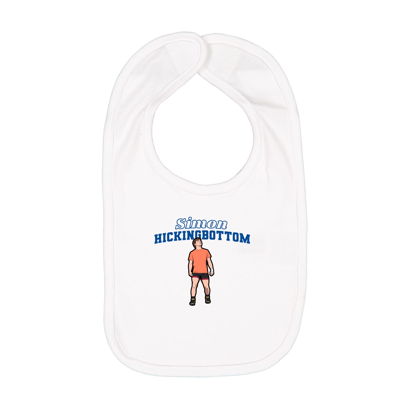 Infant Bib — Name Arch in White
