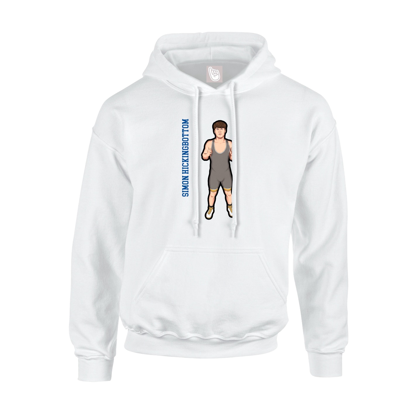 Hoodie — Name Vertical in White