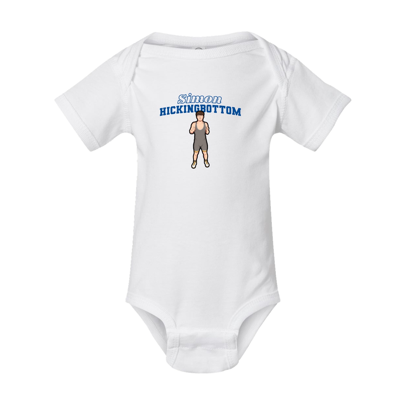 Baby Onesie — Name Arch in White