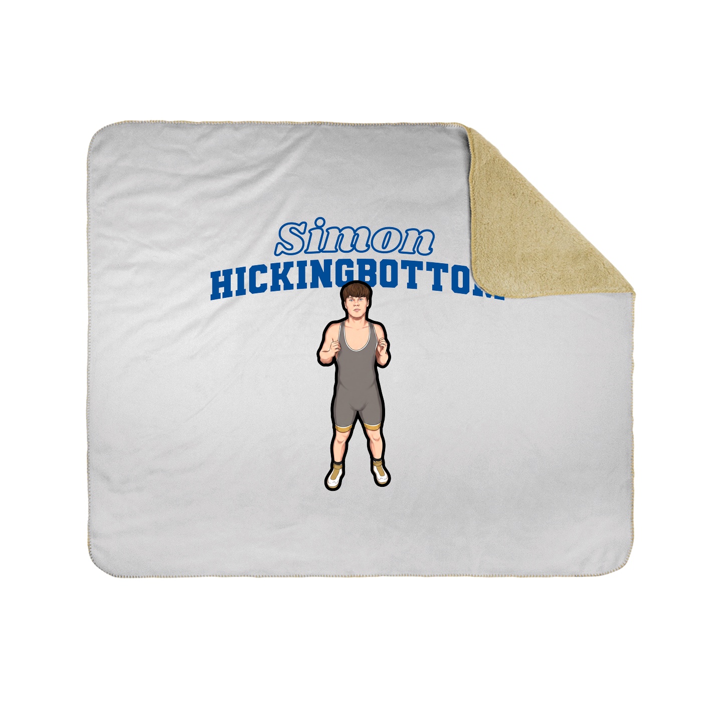 Throw Blanket — Name Arch in White
