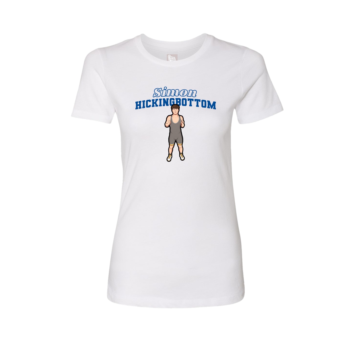 Fitted Women's Tee — Name Arch in White