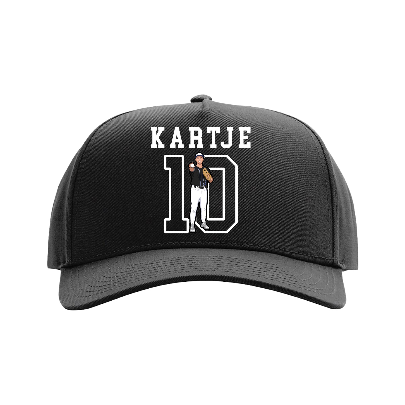 Full Fabric Five-Panel Champ Cap — Shirsey in Black