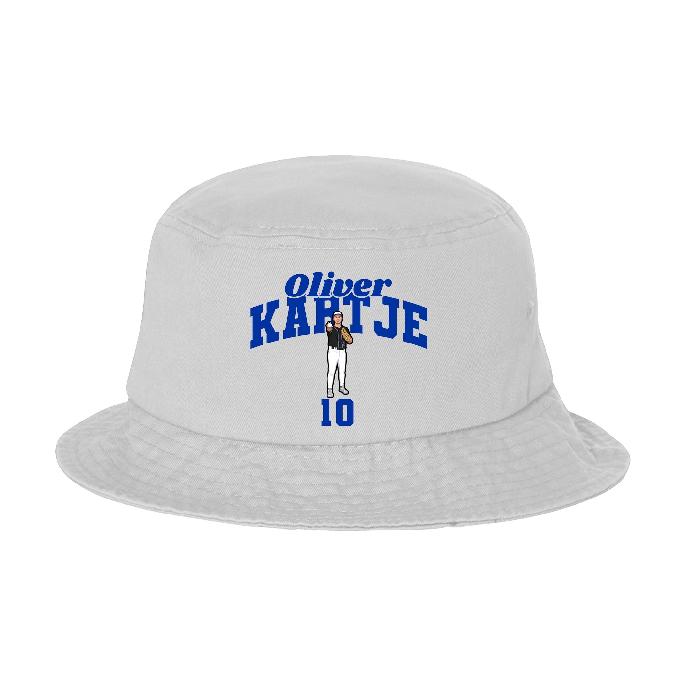 Bucket Cap — Signature Arch in White